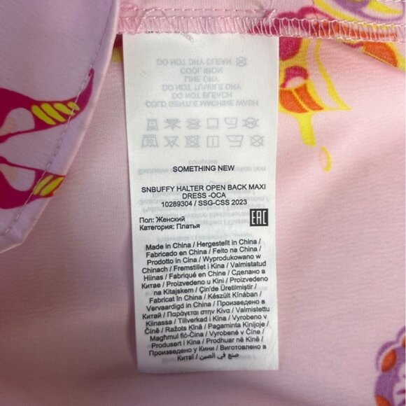 Something New Halter Open Back Maxi Dress Womens Small Pink New Butterfly - Picture 10 of 13